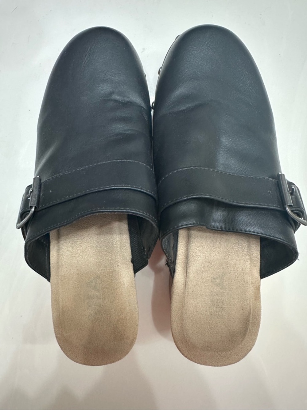 MIA Slip-On Mules Buckle Black Brown Clogs Studded 8.5